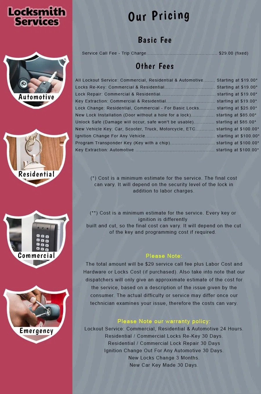 Brooklyn Eagle Locksmith Brooklyn, NY 718-663-2480 - Pricelist-14